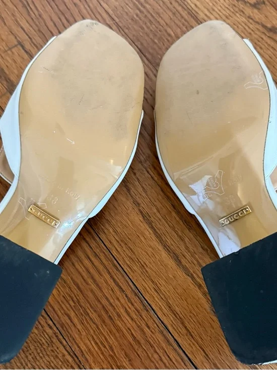 Gucci Slide Sandal with Horsebit in White Leather - Picture 7 of 8